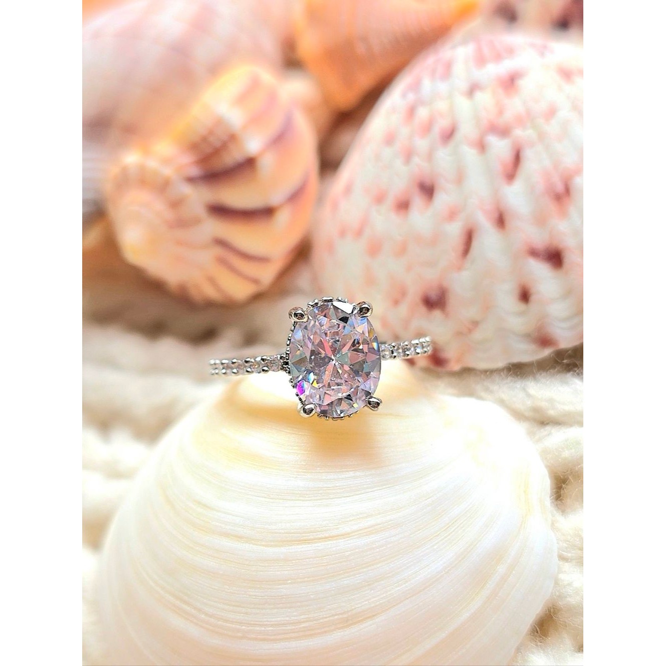 35 Ct Simulated Diamond Ring